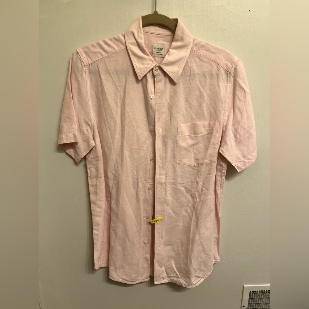 Old navy, recently dry cleaned pink button down size small
